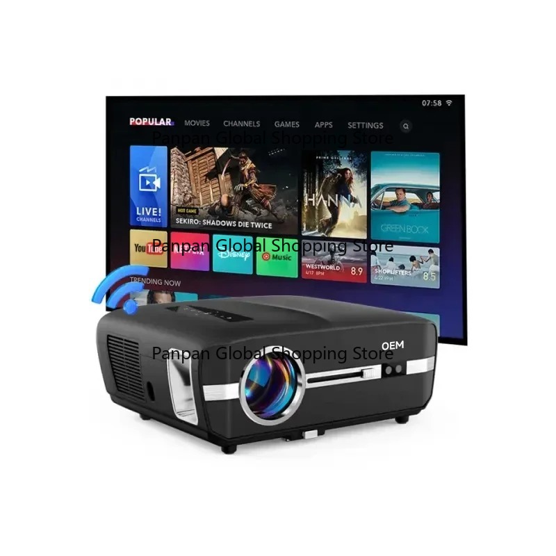 Home Cinema Night - โปรเจคเตอร์ขนาดพกพา LED รุ่นฮิตขายดีปี 2025 พร้อมจอฉายภาพ อุปกรณ์นำเสนอ