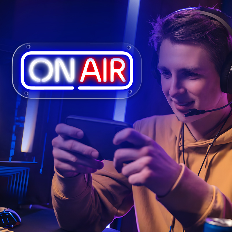 Home Cinema Logo - ON AIRป้ายนีออนLED USB Powered Studio Liveไฟตกแต่งสตรีมมิ่งบันทึกป้ายสําหรับGamer