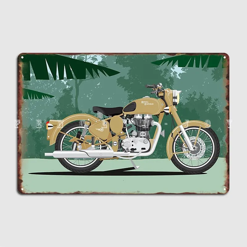 Home Cinema Logo - Royal Enfield มอเตอร์ไซด์ป้ายโลหะภาพวาด Décor Cave Pub