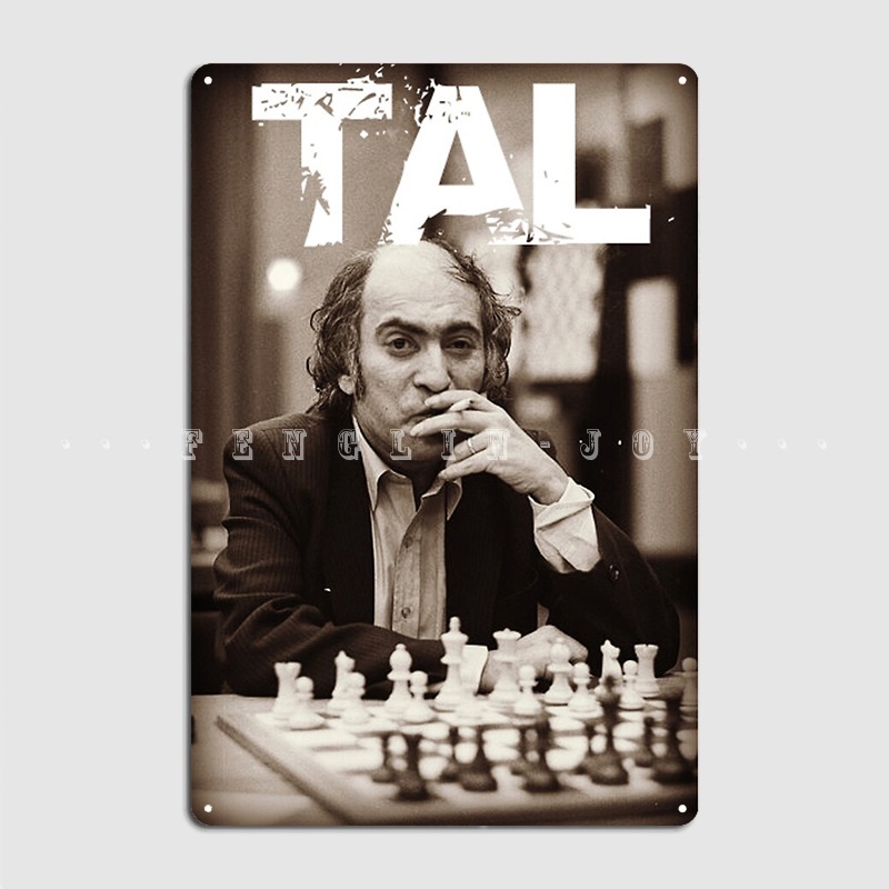 Home Cinema Logo - รัสเซียหมากรุกมาสเตอร์ Mikhail Tal ป้ายโลหะ Cinema บ้านห้องนั่งเล่นโรงรถ