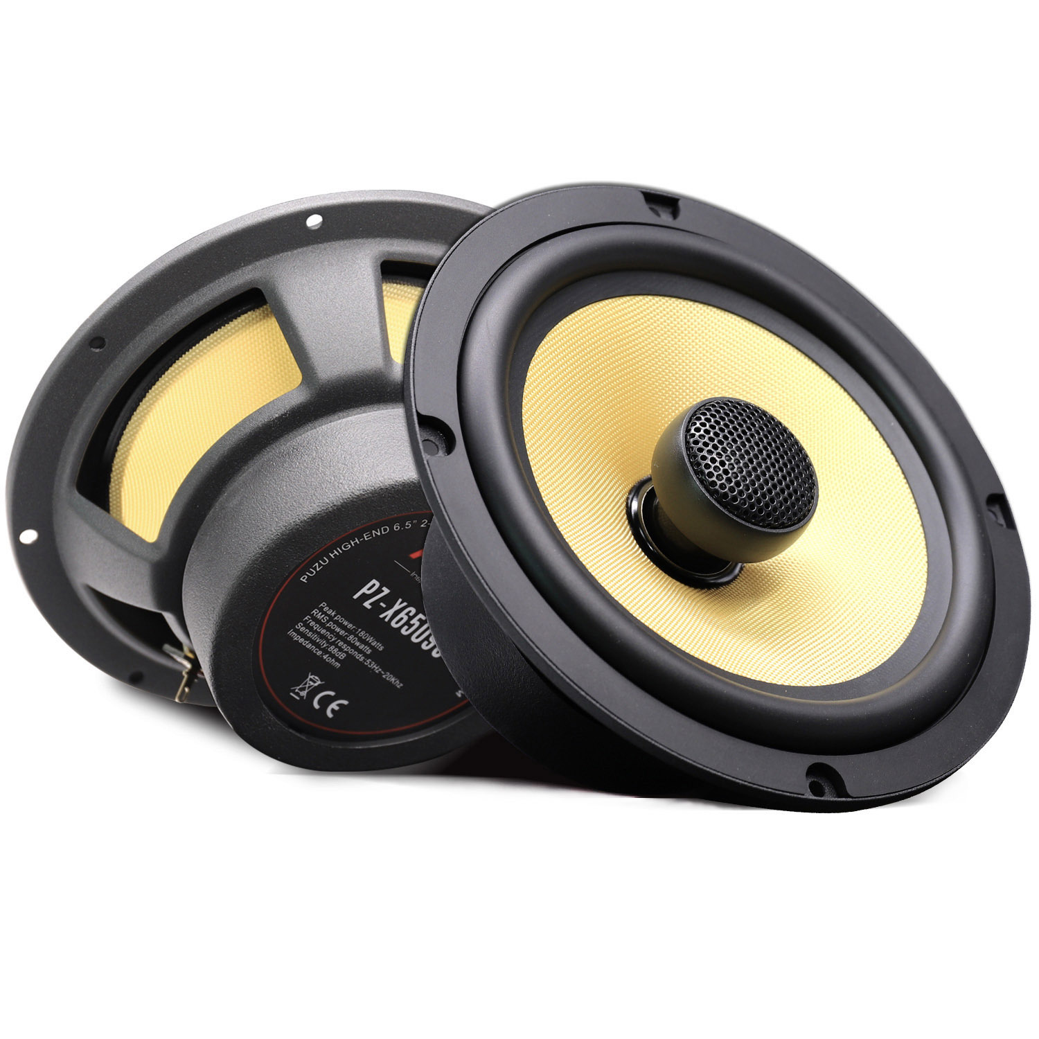 Home Cinema Audio System - Puzu PZ-6509C ลำโพงเครื่องเสียงรถแกนร่วม180วัตต์กำลังขับแก้วไฟเบอร์ทรงกรวยเสียงเบสทุ้มลึก
