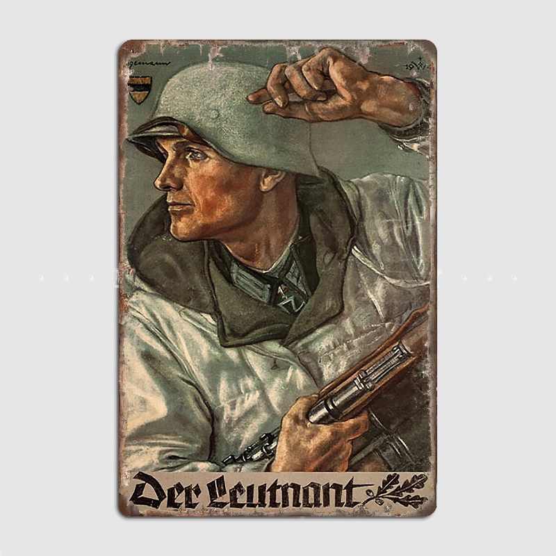 Home Cinema Logo - Der leutnant Ww2ร้อยโทป้ายโลหะจิตรกรรมฝาผนังโรงภาพยนตร์ห้องนั่งเล่นโรงภาพยนตร์โปสเตอร์ป้ายเคลือบดีบุกแบบตลก