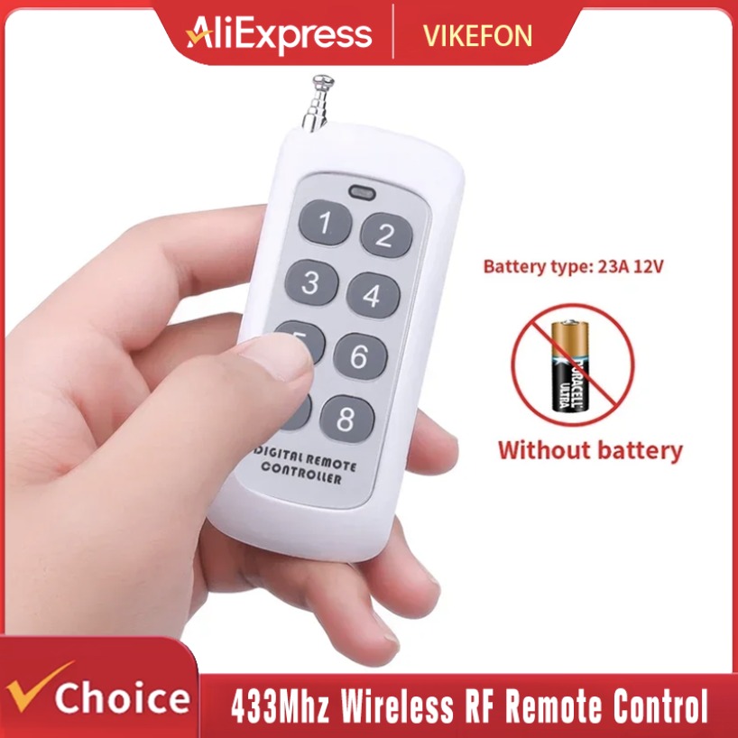 Home Cinema Wireless Speakers - รีโมทคอนโทรลไร้สาย RF 433Mhz 1527 รหัสเรียนรู้ 8