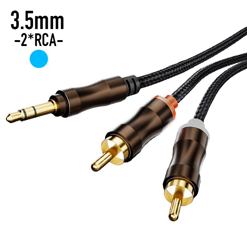 Home Cinema Ampli - สายเคเบิลเสียง RCA เป็น 3.5 มม. แจ็ค