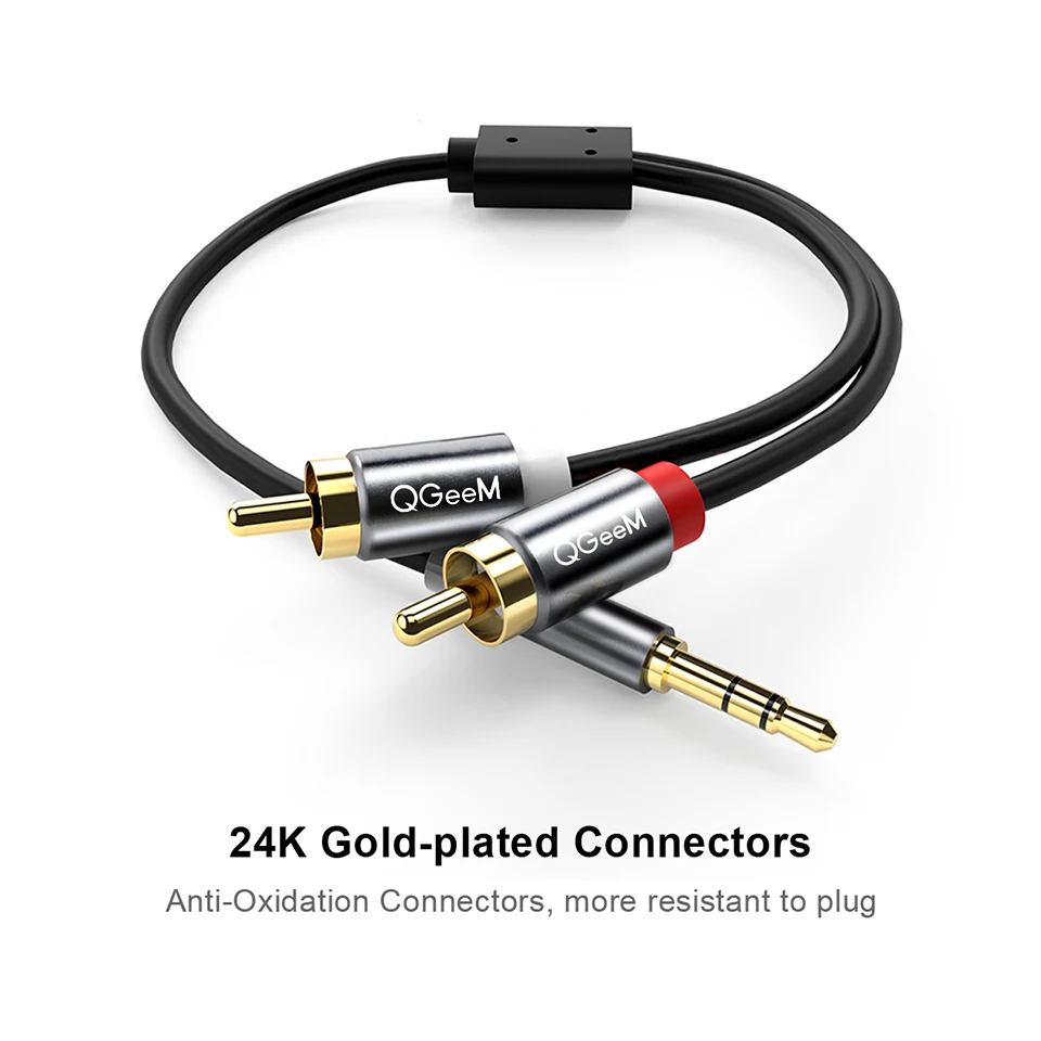 สายเคเบิล QGeeM RCA 2RCA ถึง 3 - Home Cinema Ampli บทวิจารณ์และราคา