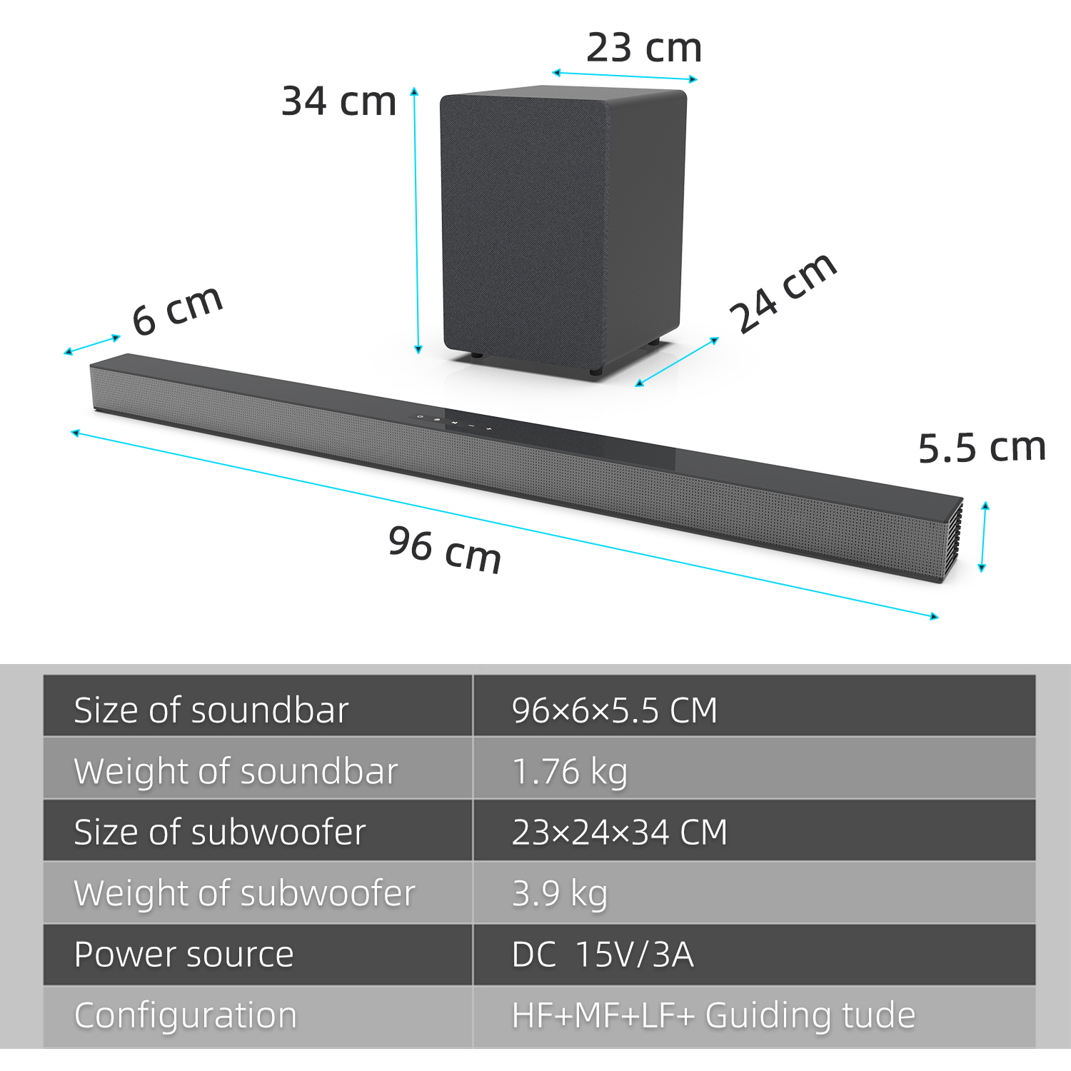 ลำโพงซาวด์บาร์ทีวี 84W พร้อมซั - Home Cinema Audio System บทวิจารณ์และราคา