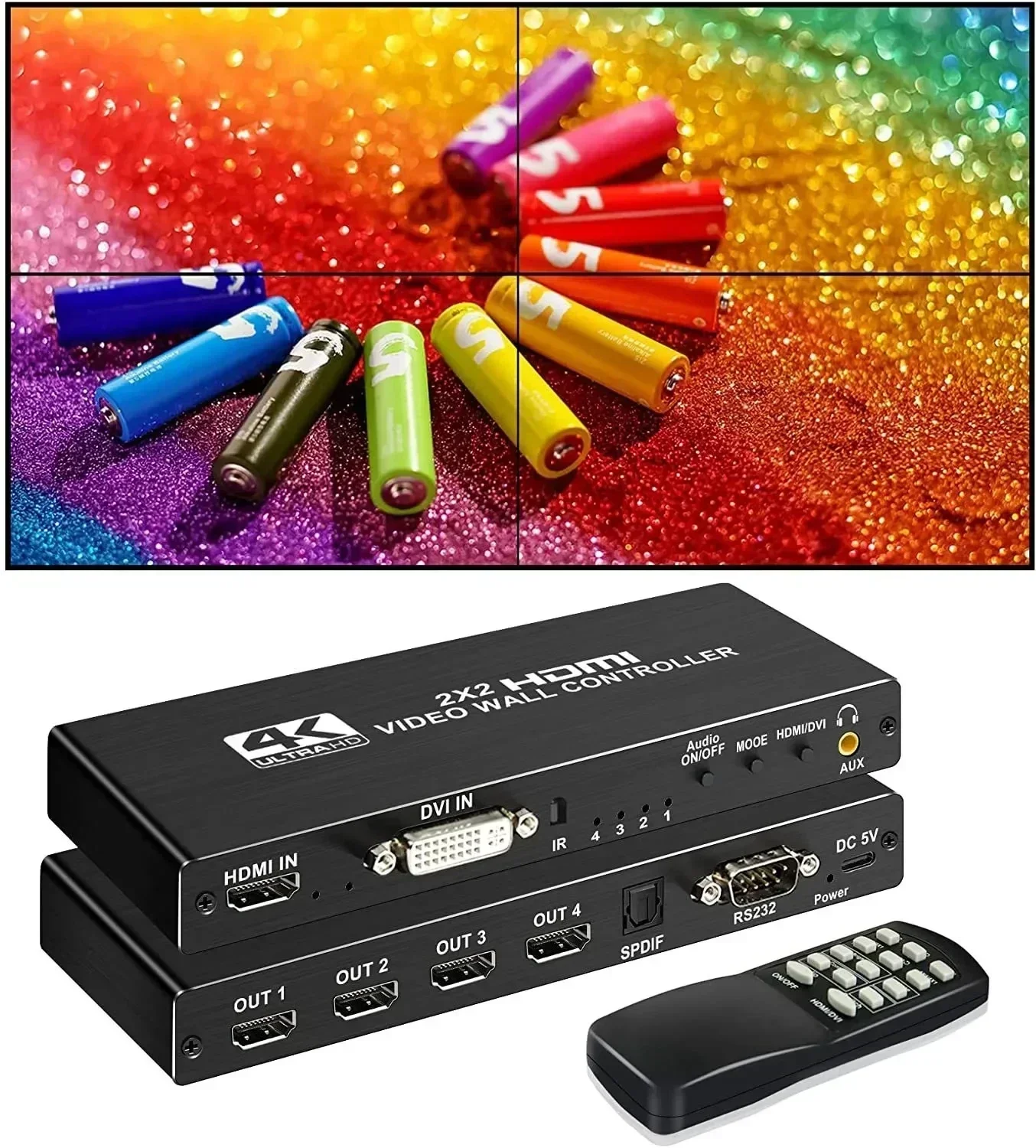 4K 3x3 Video Wall Controller 1 - Home Cinema Video Processor บทวิจารณ์และราคา