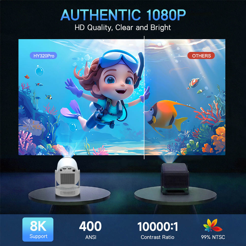 โปรเจคเตอร์ Magcubic Android 1 - Home Cinema Night บทวิจารณ์และราคา