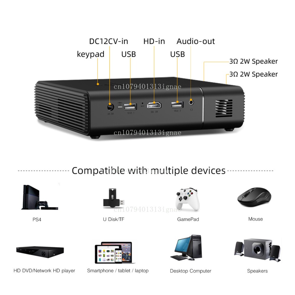 โปรเจคเตอร์ U30 ขายดี 3 มิติ 4 - Home Cinema Projector 4K บทวิจารณ์และราคา