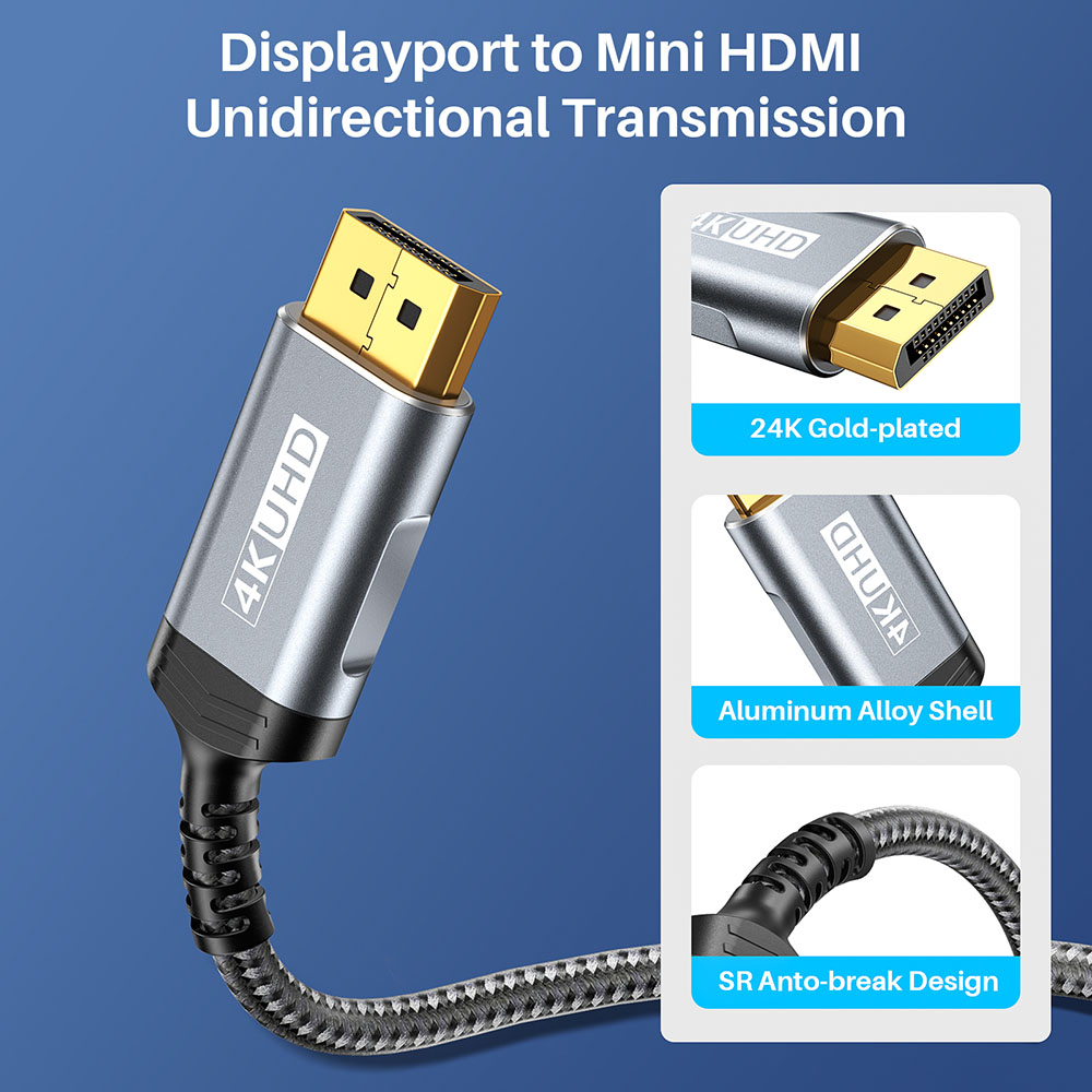 ดิสเพลย์พอร์ตเป็นมินิ HDMI สาย - Home Cinema Projector 4K บทวิจารณ์และราคา