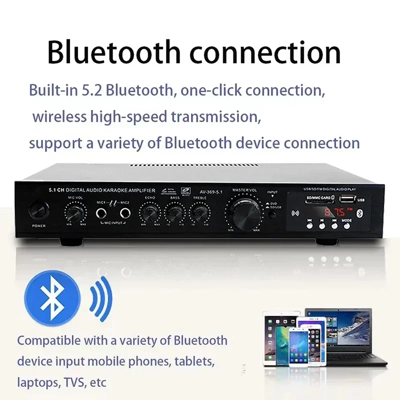 ลำโพงบลูทูธ AV-369BT 5.1 เครื่ - Home Cinema Audio System บทวิจารณ์และราคา