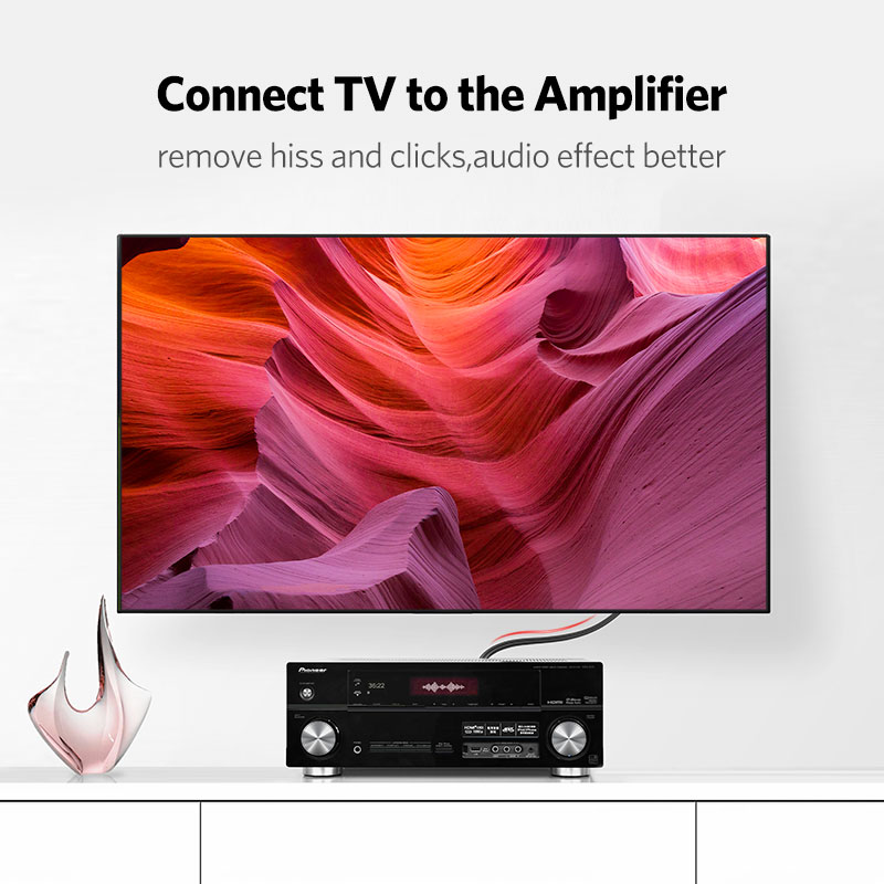 UGREEN 2RCA 2 RCA ตัวผู้ชายสาย - Home Cinema Ampli บทวิจารณ์และราคา