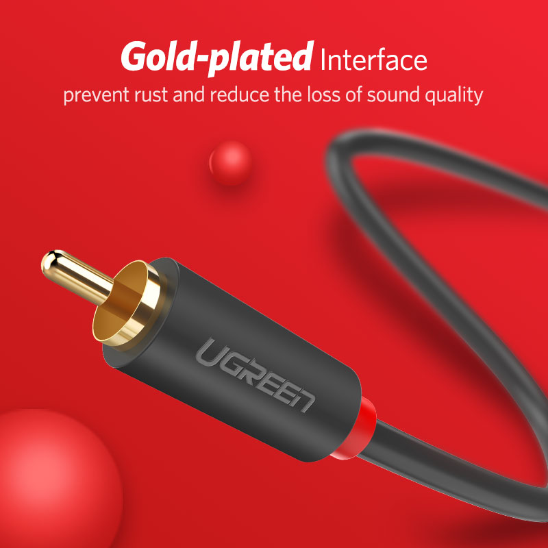 UGREEN 2RCA 2 RCA ตัวผู้ชายสาย - Home Cinema Ampli บทวิจารณ์และราคา